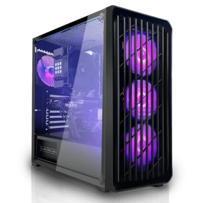 Image de SYSTEMTREFF PC Gamer Basique AMD Ryzen 7 5700G 8x4.6GHz Radeon RX Vega 8 1To M.2 NVMe 16Go DDR4 RAM Windows 11 Ordinateur de Bureau WLAN pour Les Joueurs, Gamers