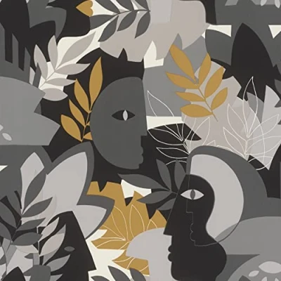 Image de Rasch 464849 Papier peint intissé Motif abstrait Gris blanc, marron et noir de la collection Salsa 10,05 x 0,53 m
