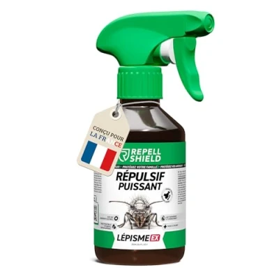 Image de RepellShield® Spray Anti Poisson d&#039;Argent 250ml Non Tachant Salle de Bain, Sous Sol, Grenier, Pièces Humides Intérieur &amp; Extérieur Géraniol Ultra Concentré Barrière Répulsive Longue Durée