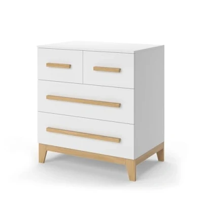 Image de Vitalispa Commode avec tiroirs &quot;Malia&quot;, blanc/chêne, 80x88cm 4