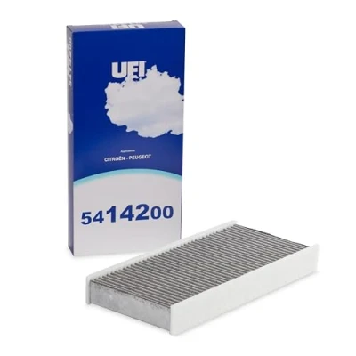 Image de UFI Filters, Charcoal Cabin Filter 54.142.00, Filtre à cabine de Remplacement, Adapté aux Voitures, Applicable sur Divers Modèles Citroen et Peugeot