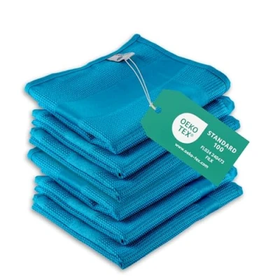 Image de ELEXACLEAN Torchons de Cuisine en Microfibre Torchon Vaisselle (Set 6 Bleu) Modernes pour Table Bar