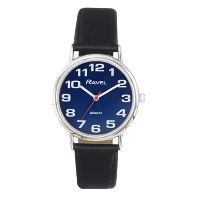 Image de Ravel Montre Bracelet Femme Facile à Lire avec de Gros Chiffres Quartz Analogique R0105.52.2A Cadran Bleu Sunburst/Ton argenté/Noir