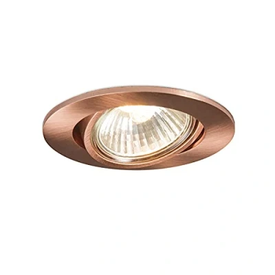 Image de Qazqa cisco LED Dimmable Spot encastrable variateur inclus 1 lumière Ø 90 mm Cuivre Moderne éclairage intérieur Salon I Chambre Cuisine Salle à manger