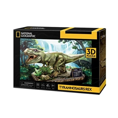 Image de National Geographic Puzzle 3D Tryannosaurus Rex Enfant Dinosaure De Puzzles Modèles À Assembler 52 Pièces