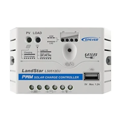 Image de EPEVER® PWM Laderegler 10A 12V ,Solar Charge Controller mit USB Anschluss, LS1012EU
