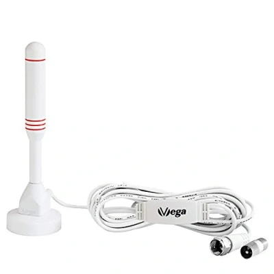 Image de VSG antenne 24 DVBT2 mobile Mini HDTV d&#039;intérieur pour téléviseur, qualité maximale du signal grâce au noyau en aluminium, câble de 3 m DVB T2, TV freenet intérieur extérieur