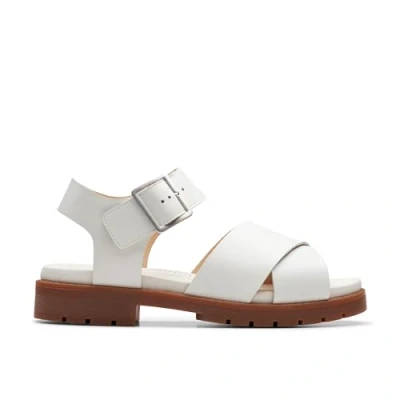 Image de Clarks Femme Orinoco Cross Sandale, Blanc cassé Lea, 39 EU