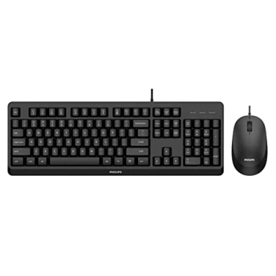 Image de Clavier et souris sans fil Philips USB COMBO SPT6307W/34 Blanc Multimédia Silencieux