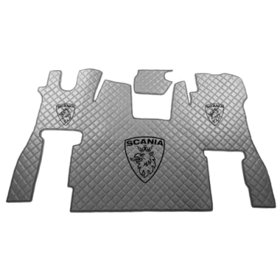 Image de KRAM TRUCK KRAMTRUCK tapis de sol en caoutchouc compatible avec Scania S à partir 2017 voiture Convient aux Siège passager fixe (gris)