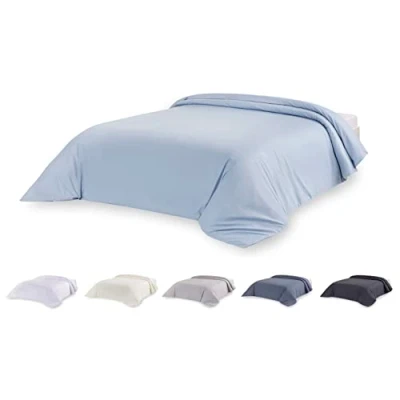 Image de Todocama Housse de Couette en Microfibre pour au Toucher Extra Doux. Bleu Clair Lit 80/90 150 x 220 cm.
