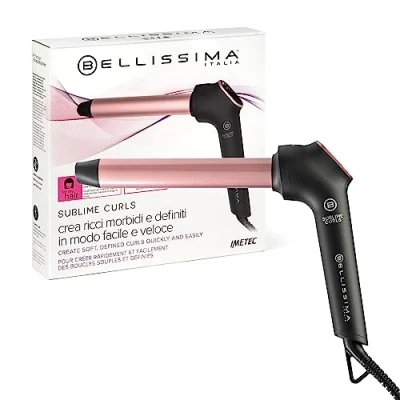 Image de Bellissima Boucleur Cheveux Sublime Curls Fer à Friser de 25mm diamètre Avec 3 Températures, Revêtement Céramique Diamond, Chaleur Constante, Embout Anti Brûlure &amp; Chauffage Rapide