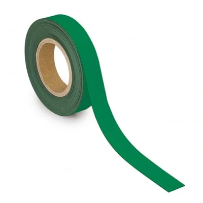 Image de MAUL Bande de marquage 30mm x 1mm inscriptible avec dos magnétique Utilisable dans le bureau, l&#039;atelier, l&#039;entrepôt et la cuisine Découpable individuellement Longueur 10m Vert