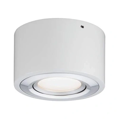 Image de Paulmann 79708 plafonnier LED Argun rond orient. incl. 1x4,8W gradable éclairage plafond Alu brossé salon Métal, plast. éclair. couloir 3000K, 4.8 W, 1er Spot