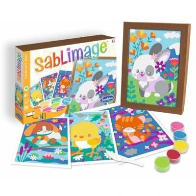 Image de Distrifun (Sento) Loisir créatif Sablimage Animaux Câlins, 106751, multicolore, petit