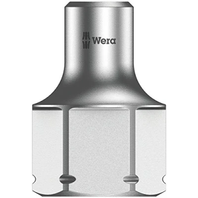Image de Wera 05003665001 8790 FA Douille à carré Zyklop avec emmanchements 1/4&quot; et hexagonal Hex 11, 4.0 mm, Argent