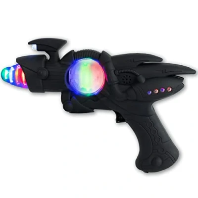 Image de Light Up LED Space Gun Clignotant Jouet Noir