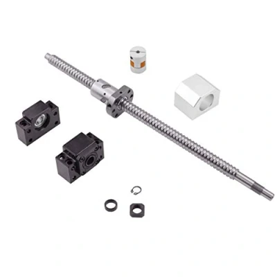 Image de Vis à Billes CNC pièces SFU2005 RM2005 600mm Diam 20mm avec ÉCROULogement D&#039;écrou + Supports d&#039;Extrémité BK/ BF15 1 pcs Coupleur pour Imprimante 3D longueur Approx 23.62 inch/