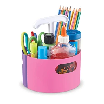 Image de Learning Resources Mini centre Create a Space (pastel), rangement pour le bricolage en classe, coin créatif, petit espace, système de les enseignants, bureau à domicile, kit 4 pièces