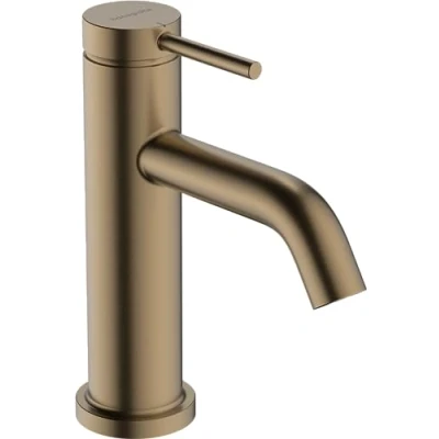 Image de hansgrohe Tecturis S Mitigeur de lavabo eau froide sans tirette ni vidage, Robinet salle bain avec hauteur sous bec 80 mm, économie d&#039;eau (EcoSmart+), Bronze brossé, 73313140