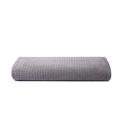 Image de SWEET HOME Serviette de Bain gaufré 70 x 140 cm, en Pur Coton Zero Twist Gris Frost