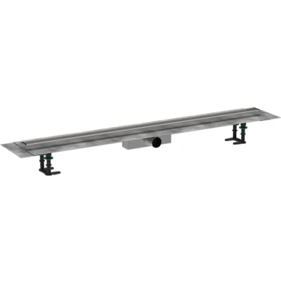 Image de hansgrohe RainDrain Compact Caniveau de douche linéaire 1200 mm à carreler, Siphon sol pour une installation standard, avec hauteur d&#039;encastrement 63 mm, 56185000
