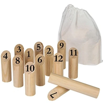Image de Jeu de quilles en bois 5 ans to 99 ans, Beige