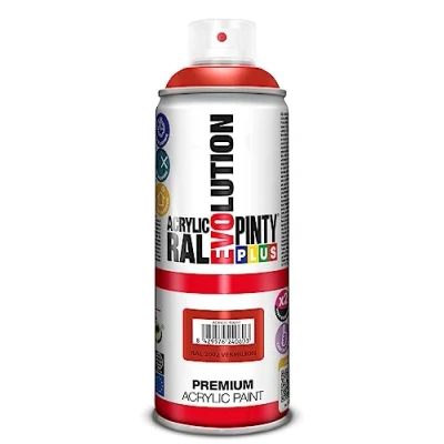 Image de PINTY Bombe peinture 400ml rouge vermillon RAL 2002 brillant.