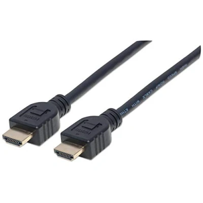 Image de câble HDMI Manhattan High Speed avec Ethernet 1m Noir Support 4K