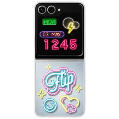 Image de Samsung Flipsuit Coque Galaxy Z Flip 6 + Neon Card Transparent