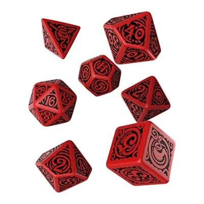 Image de Q Workshop QWOCTN62 Call of Cthulhu The Outer Gods Nyarlathotep Dice Set de 7 dés version allemande