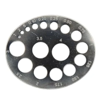 Image de Jauge pour mesurer vos diamants, perles et pierres précieuses Mesure de 0,01 à 4 carats Outillage simple en acier nickelé