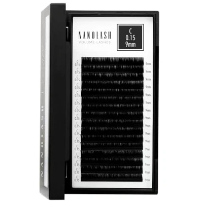 Image de extensions de cils Nanolash faux pour extension professionnelle, volume (0.15 C, 9mm)