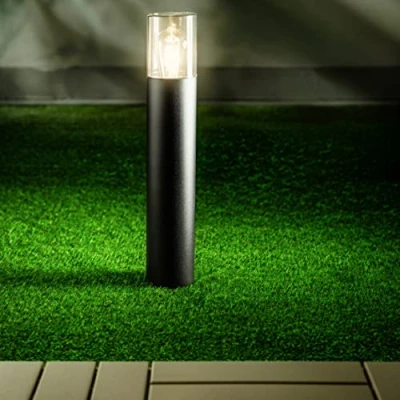 Image de CGC Lighting extérieur jardin Poteau de Borne Luminaire Lanterne lampadaire chemins E27 IP54 (Noir M)