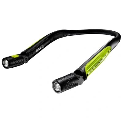 Image de Unilite NL 350R Lampe tour de cou rechargeable par USB 350 lumens Grand angle 120 degrés 2 à 10 heures d&#039;autonomie Portée du faisceau 45 m IP54/IK07