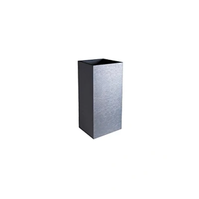 Image de EDA Plastiques Pot carré GRAPHIT Gris anthracite 39,5 x 80 cm 13738 G.ANT SX1