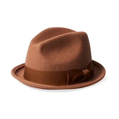 Image de BRIXTON Staten Fedora, Camel, Taille Unique Mixte