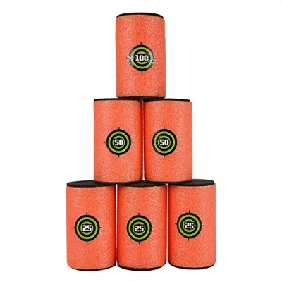 Image de Topways® Lot de 6 cibles Pour Nerf En mousse souple jouet Pistolet N Streik Elite Series Blaster Grand format 10,5 cm