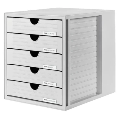 Image de HAN 1450 11 Module de rangement 5 tiroirs fermés pour C4, PS 275 x 320 330 mm (Gris clair) (Import Allemagne)