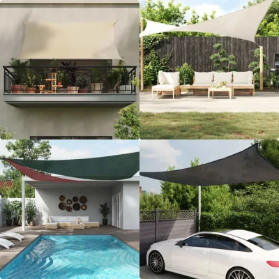 Image de vidaXL Voile d&#039;ombrage 160 g/m² carré Jaune 4,5x4,5 m PEHD, de Soleil, d’ombrage, Store Patio, Pare Jardin