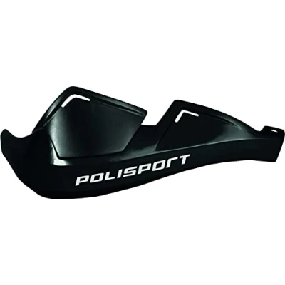 Image de POLISPORT 8305100027 Protège mains EVOLUTION INTEGRAL 2 points de fixation MX Style en plastique avec kit montage inclus compatible tous les modèles motocross/enduro couleur noir