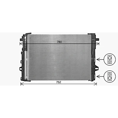 Image de PRASCO MS5716D Condenseur De Clim avec déshydrateur 13,8 Aluminium 628 R 134a MERCEDES BENZ: Classe A, CLA Coupe, GLA