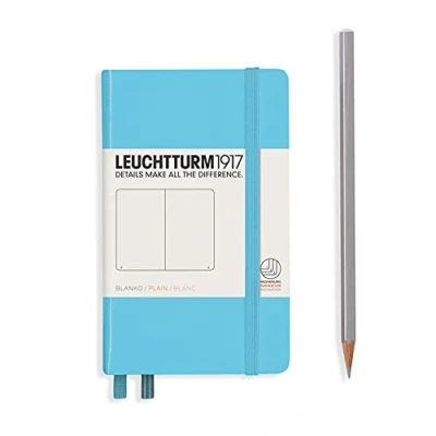 Image de LEUCHTTURM1917 357478 Carnet Pocket (A6) couverture rigide, 187 pages numérotées, blanc, ice blue