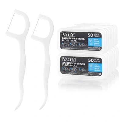 Image de Vaily Dental Floss Lot de 400 bâtonnets fil dentaire pour nettoyer les espaces interdentaires