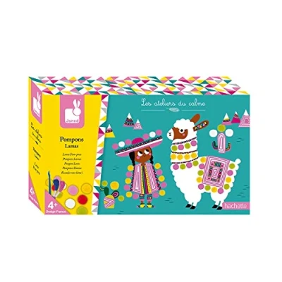 Image de Janod From 4 years old Creative Kit Lamas Pompoms Les Ateliers du Calme Leisure Dexterity and Concentration J07802