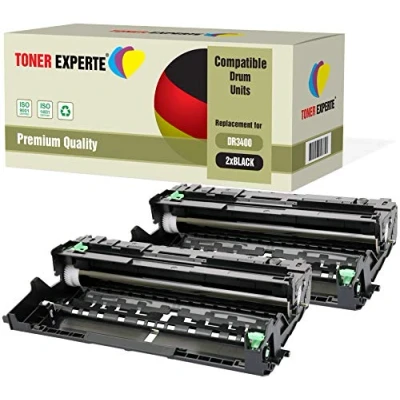 Image de TONER EXPERTE Pack 2 Compatible DR3400 Kit Tambour pour Brother DCP L5500DN L6600DW HL L5000D L5100DN L5200DW L5200DWT L6300DW L6300DWT L6400DW L6400DWT MFC L5700DN L5750DW L6800DW L6900DW