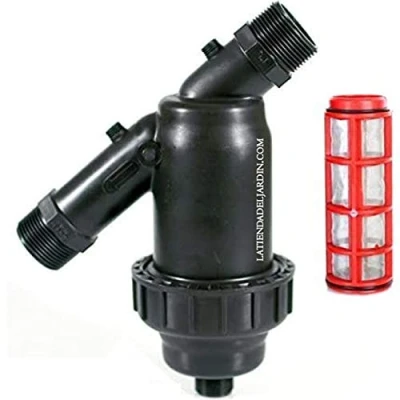 Image de Filtre de maille 1 1/2&quot;. Capacité filtration 120 mesh. Utilisé en installations d&#039;arrosage et irrigation par goutte. Filetage mâle 1/2 50 mm. Cartouche intérieur inclus