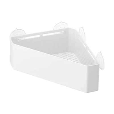 Image de Yamazaki 4716 Tower Support d&#039;angle de Salle Bain, Blanc, Résine ABS, Minimaliste, 33 x 18.5 10 c m