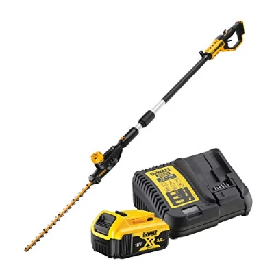 Image de DEWALT Taille haies sur perche brushless XR 18V avec batterie capacité de coupe 25mm vitesse 2800 cps/min 75min/charge DCMPH566P1 QW