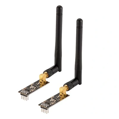 Image de Sun3Drucker 2Pcs NRF24L01+PA+LNA 2.4G 1100m Wireless Transceiver RF Communication Module with Antenna for Arduino